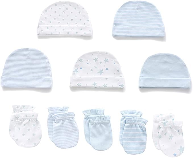 Ruliby New Born Clothes Cotton Baby Bodysuit Soft Romper and Accessories Layette Set 0-6 Months, 23-pack