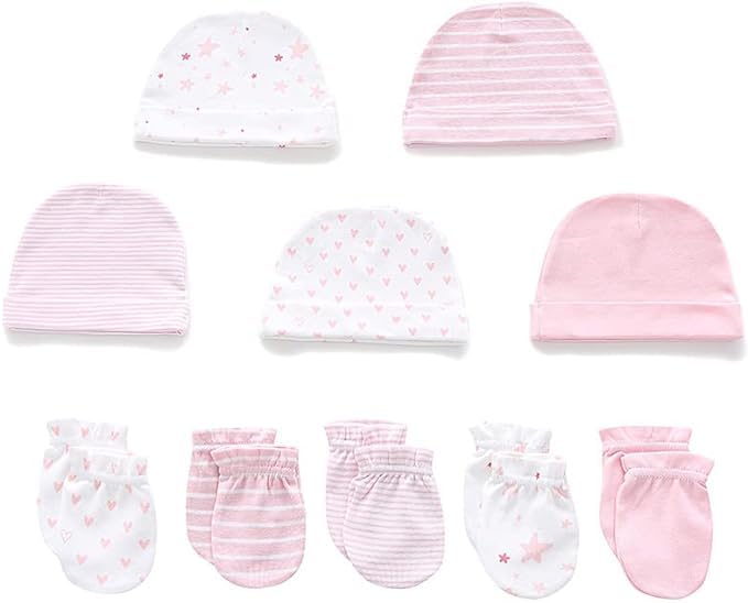 Ruliby New Born Clothes Cotton Baby Bodysuit Soft Romper and Accessories Layette Set 0-6 Months, 23-pack