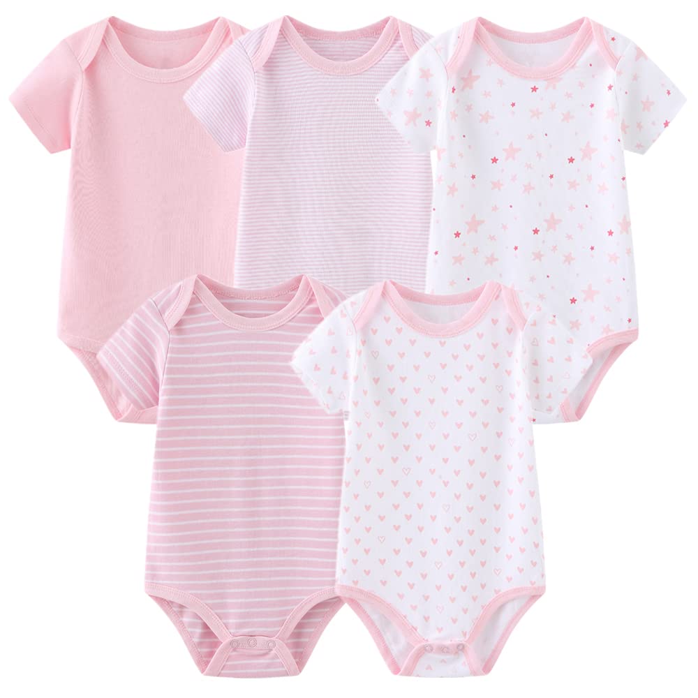 Ruliby New Born Clothes Cotton Baby Bodysuit Soft Romper and Accessories Layette Set 0-6 Months, 23-pack