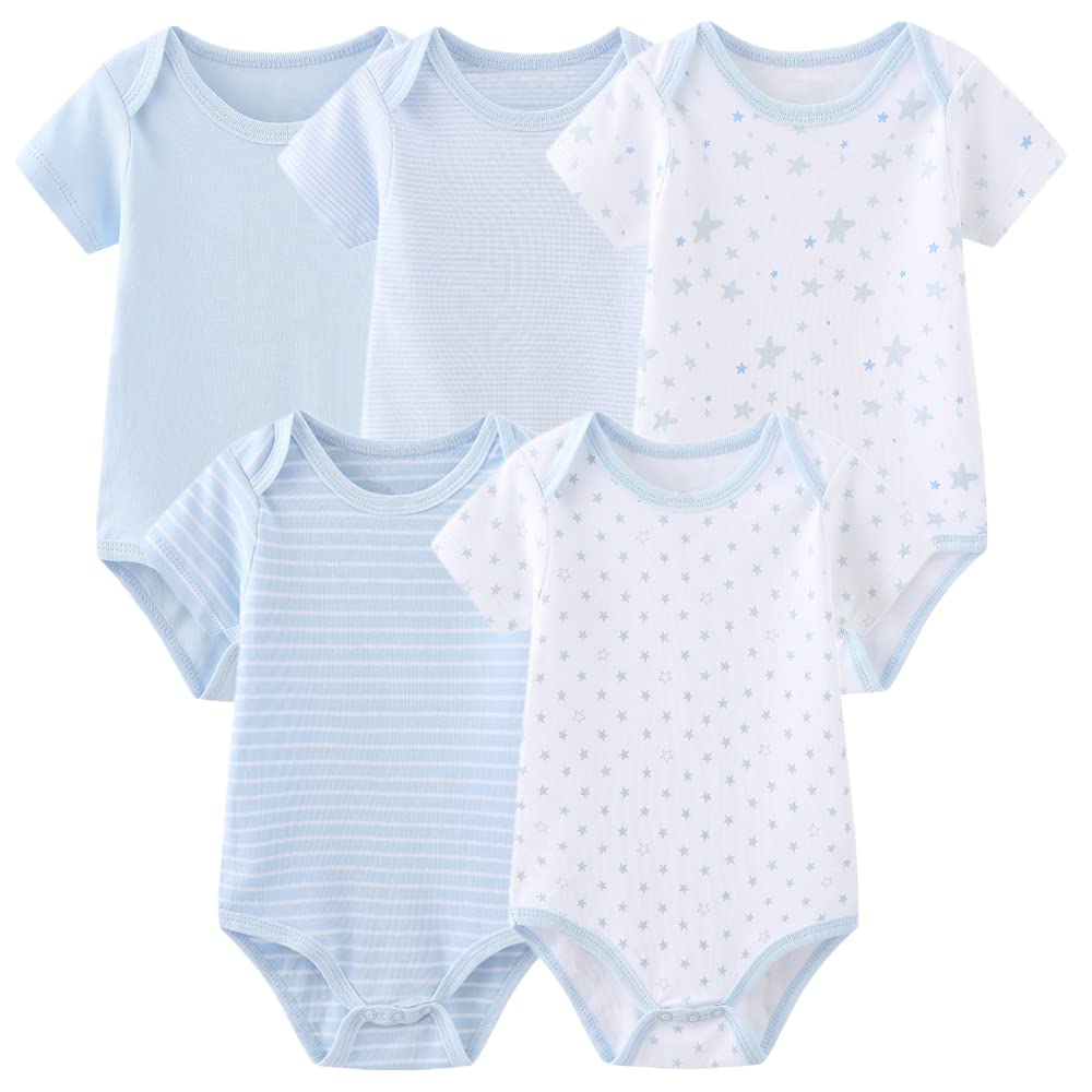 Ruliby New Born Clothes Cotton Baby Bodysuit Soft Romper and Accessories Layette Set 0-6 Months, 23-pack