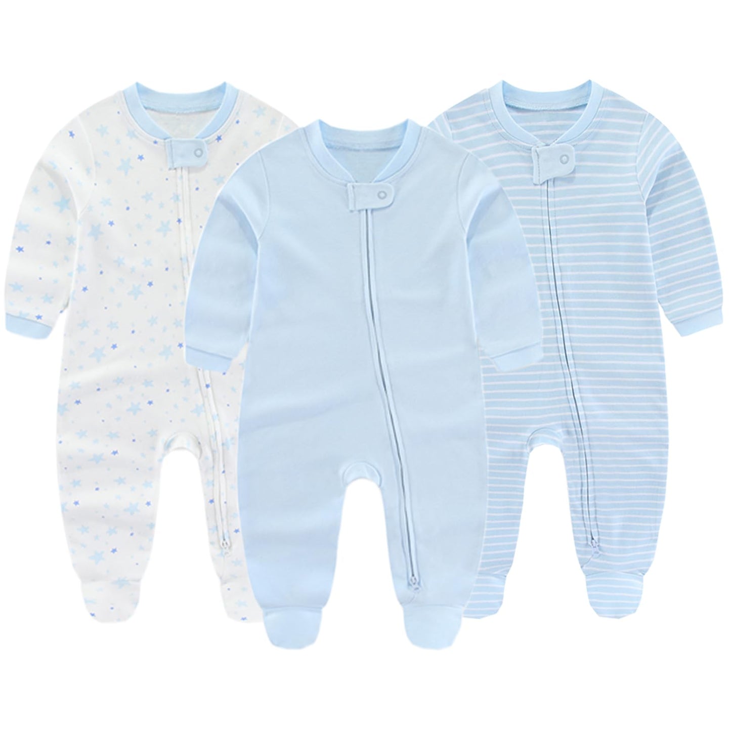 Ruliby New Born Clothes Cotton Baby Bodysuit Soft Romper and Accessories Layette Set 0-6 Months, 23-pack