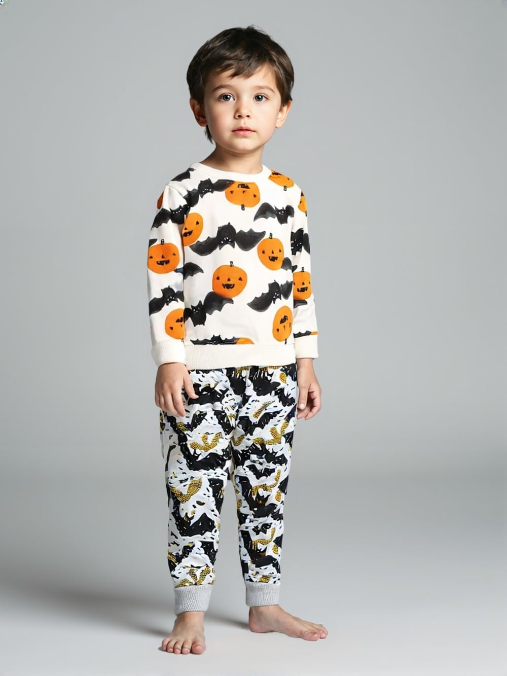 Winzik Toddler Christmas Sweatshirt Baby Boys Girls Halloween Crewneck Pullover Long Sleeve Valentine’s Day Sweatshirts