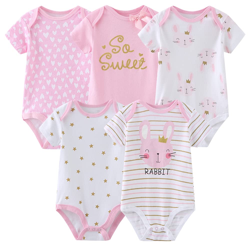 Ruliby New Born Clothes Cotton Baby Bodysuit Soft Romper and Accessories Layette Set 0-6 Months, 23-pack