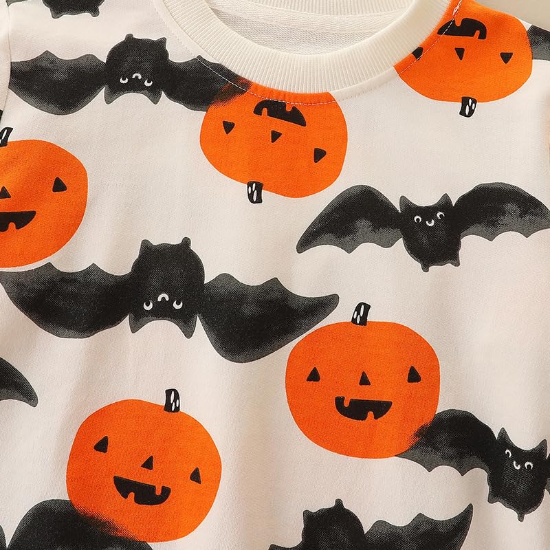 Winzik Toddler Christmas Sweatshirt Baby Boys Girls Halloween Crewneck Pullover Long Sleeve Valentine’s Day Sweatshirts