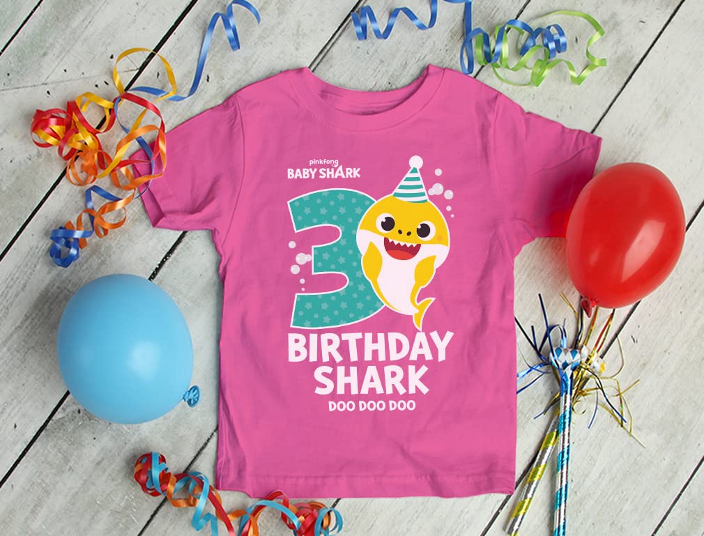 Tstars 3rd Birthday Baby Shark Doo Doo Shirt Boy Girl Gifts 3 Years Old Bday Sharks Theme Party Toddler Kids T-Shirt