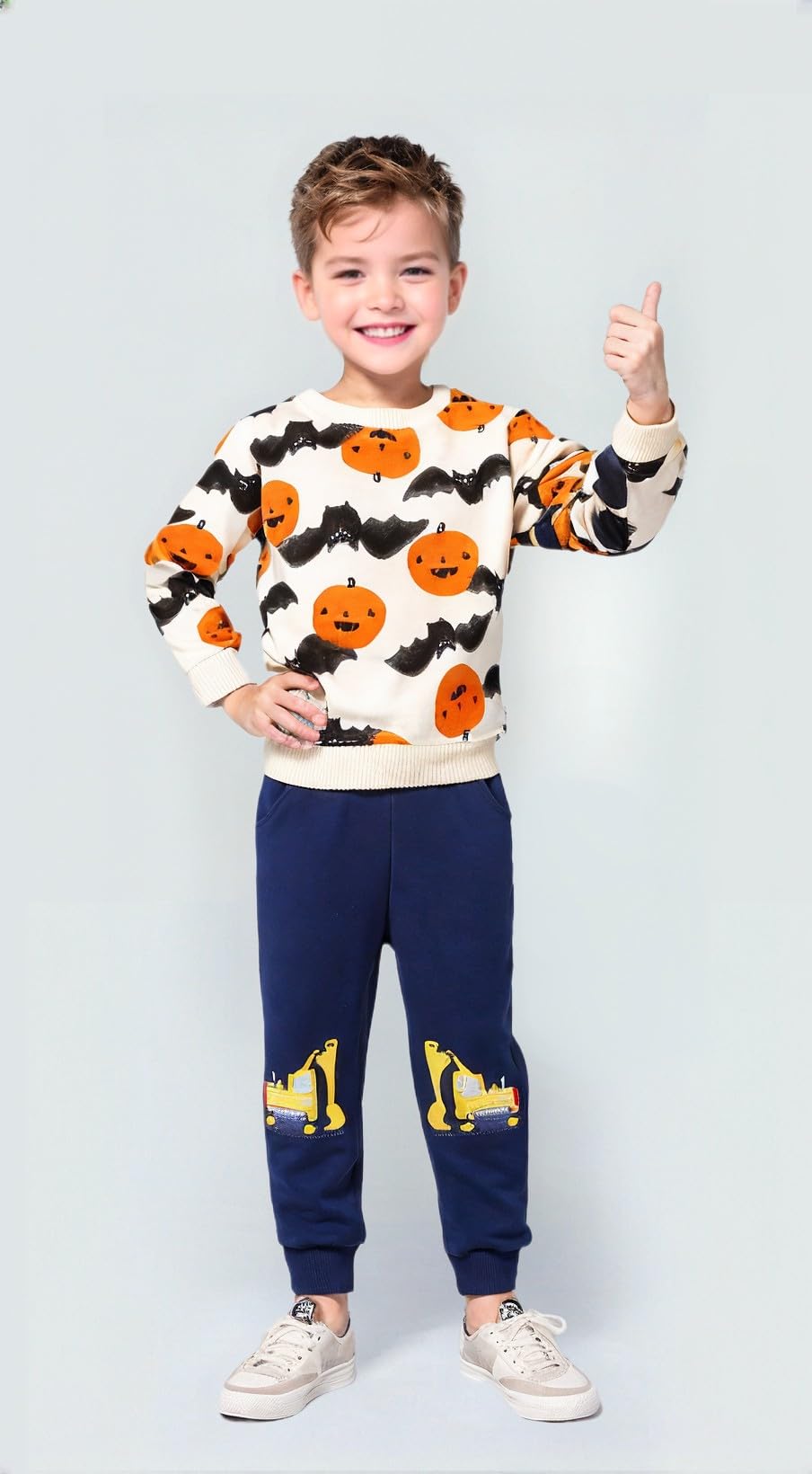 Winzik Toddler Christmas Sweatshirt Baby Boys Girls Halloween Crewneck Pullover Long Sleeve Valentine’s Day Sweatshirts