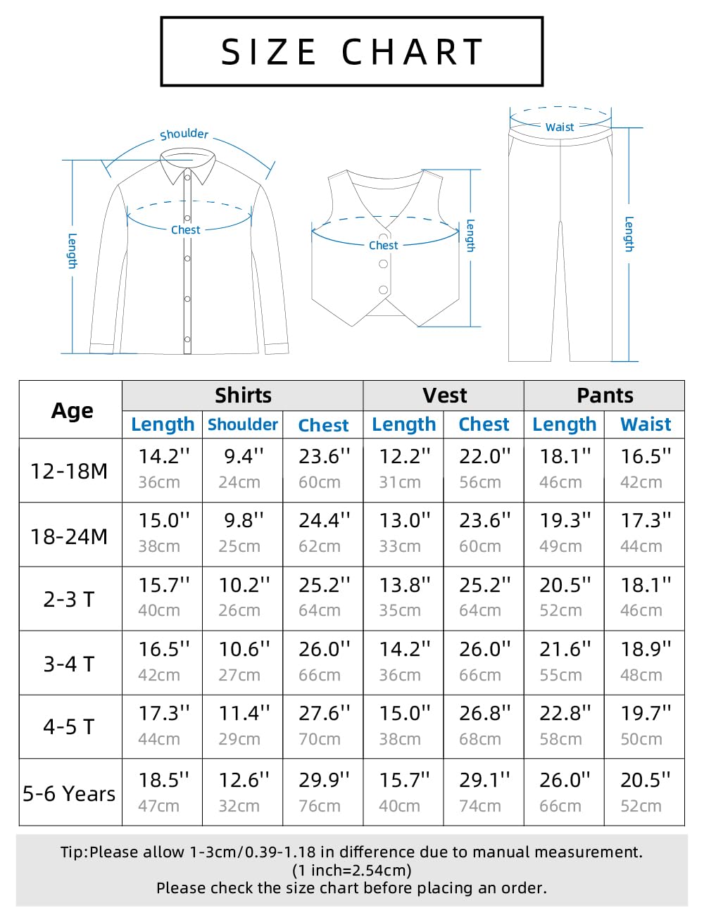 A&J DESIGN Toddler Suits for Boys Wedding Outfit GentlemanFormal Suspender Dress Set, 18 Months-6 Years