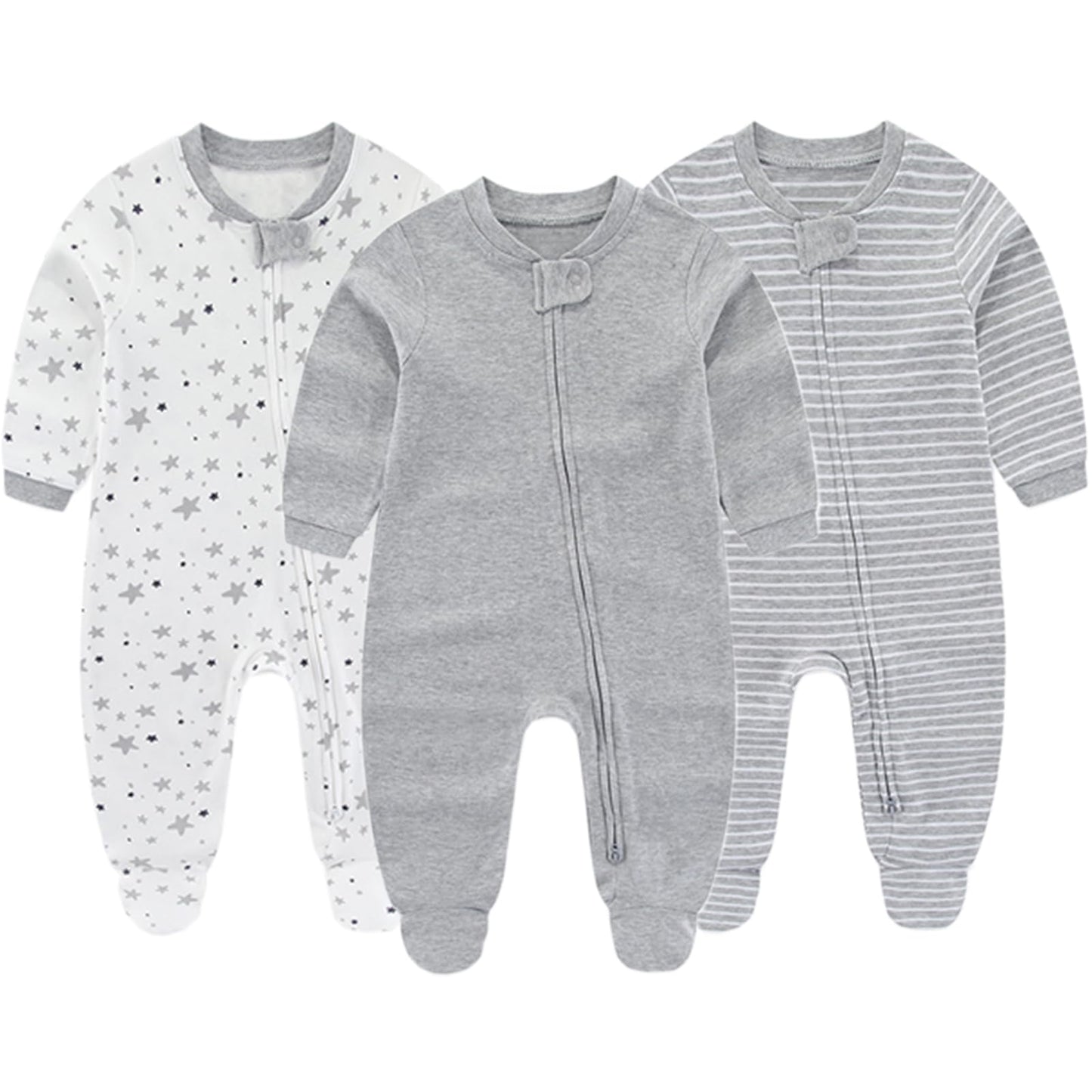 Ruliby New Born Clothes Cotton Baby Bodysuit Soft Romper and Accessories Layette Set 0-6 Months, 23-pack