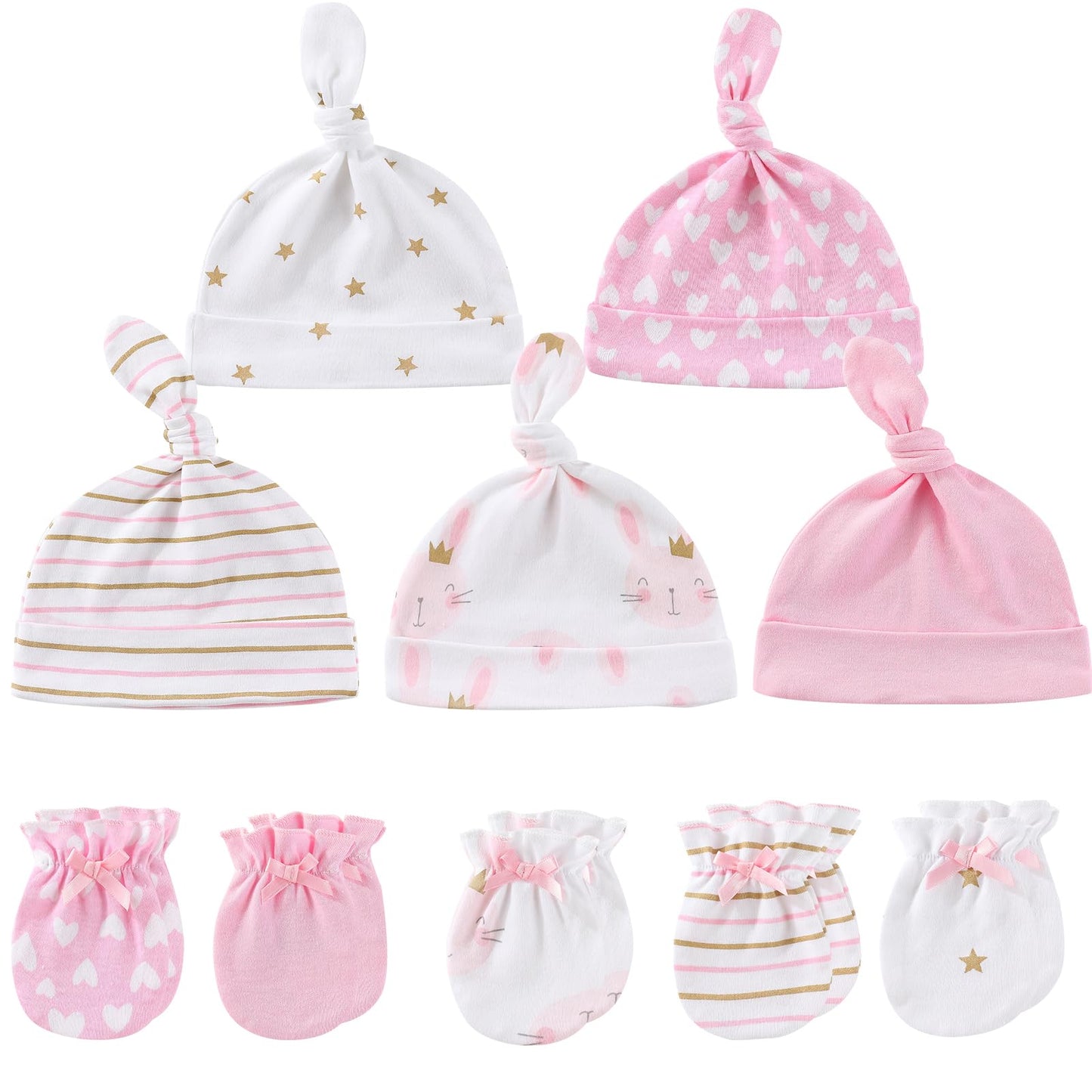 Ruliby New Born Clothes Cotton Baby Bodysuit Soft Romper and Accessories Layette Set 0-6 Months, 23-pack