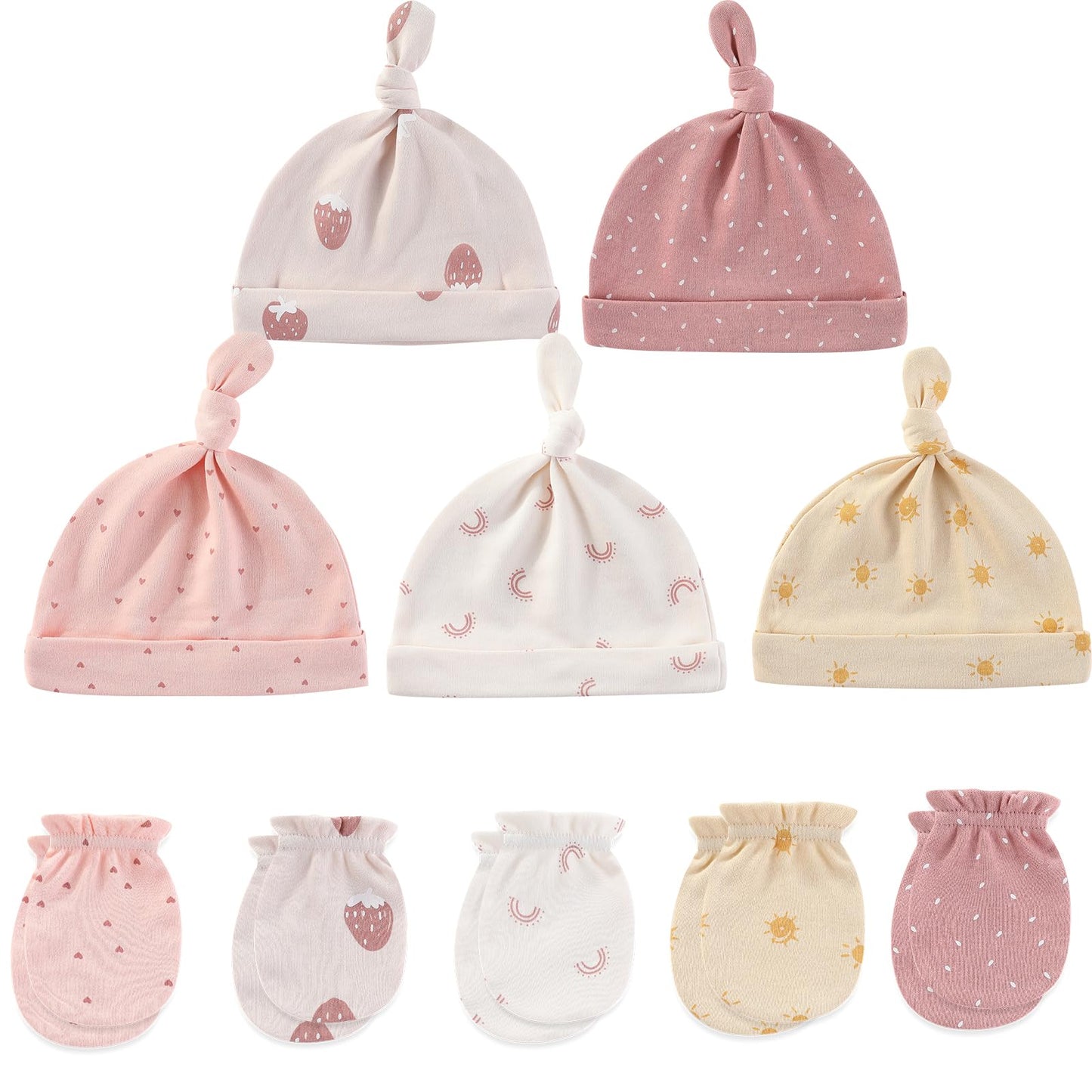 Ruliby New Born Clothes Cotton Baby Bodysuit Soft Romper and Accessories Layette Set 0-6 Months, 23-pack