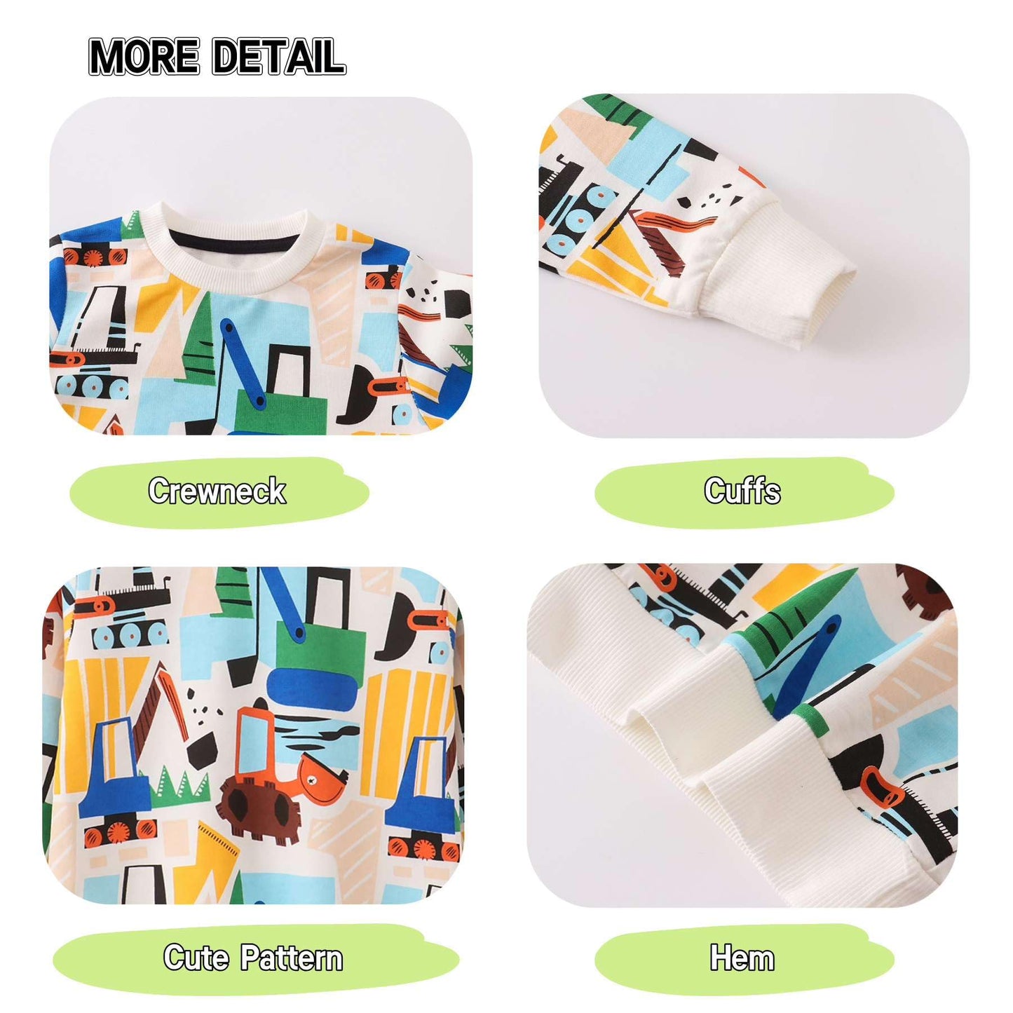 Winzik Toddler Christmas Sweatshirt Baby Boys Girls Halloween Crewneck Pullover Long Sleeve Valentine’s Day Sweatshirts