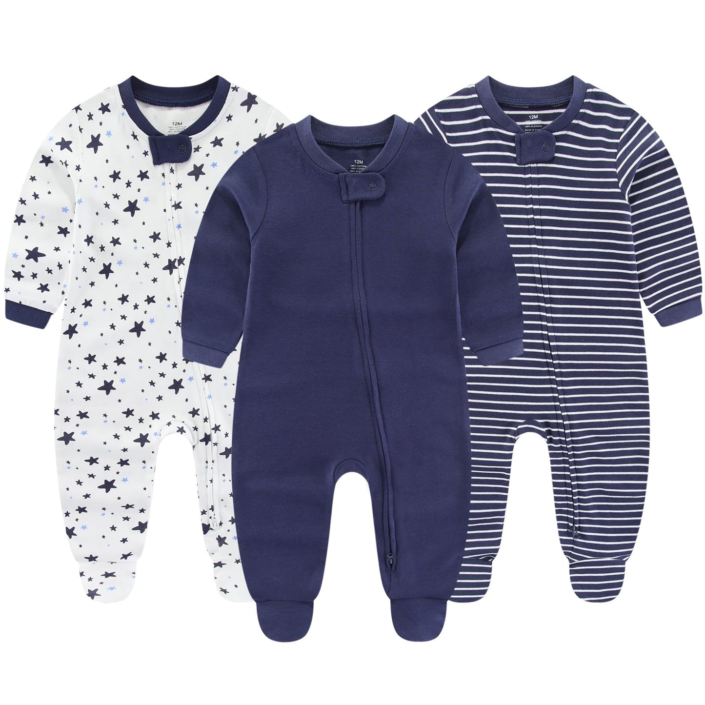 Ruliby New Born Clothes Cotton Baby Bodysuit Soft Romper and Accessories Layette Set 0-6 Months, 23-pack