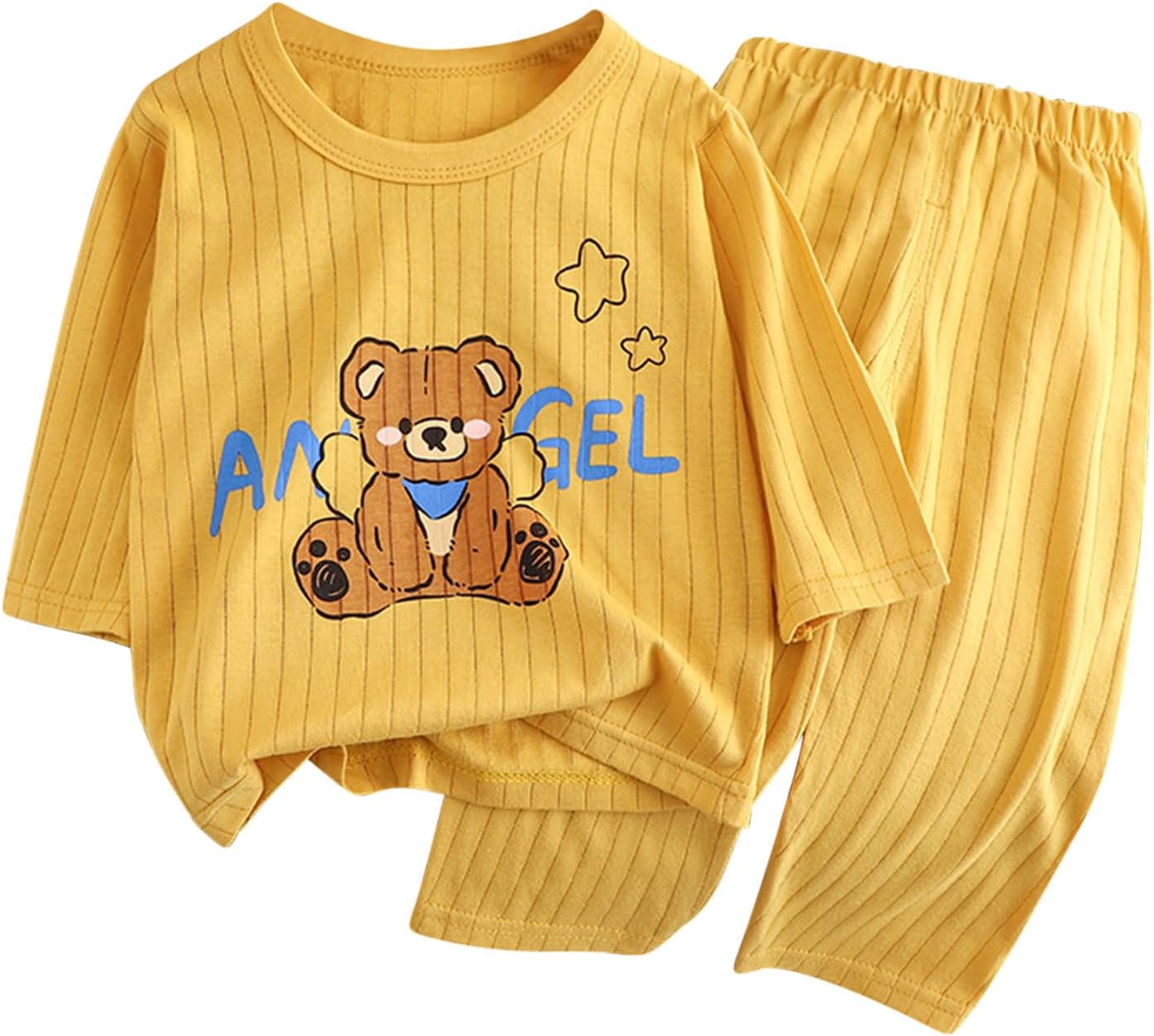 oelaio Toddler Kids Kid Girls Boys' Casual Long Sleeve Casual Loungewear Thin Home Clothing Two Piece Set,2025 Happy New Year