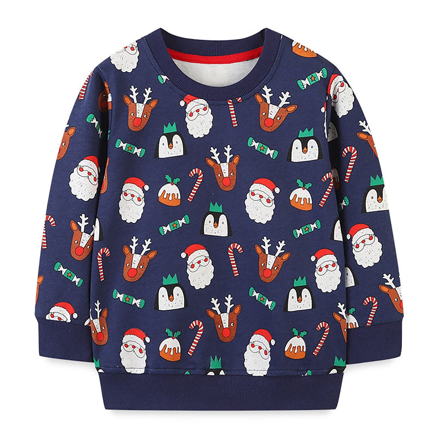 Winzik Toddler Christmas Sweatshirt Baby Boys Girls Halloween Crewneck Pullover Long Sleeve Valentine’s Day Sweatshirts