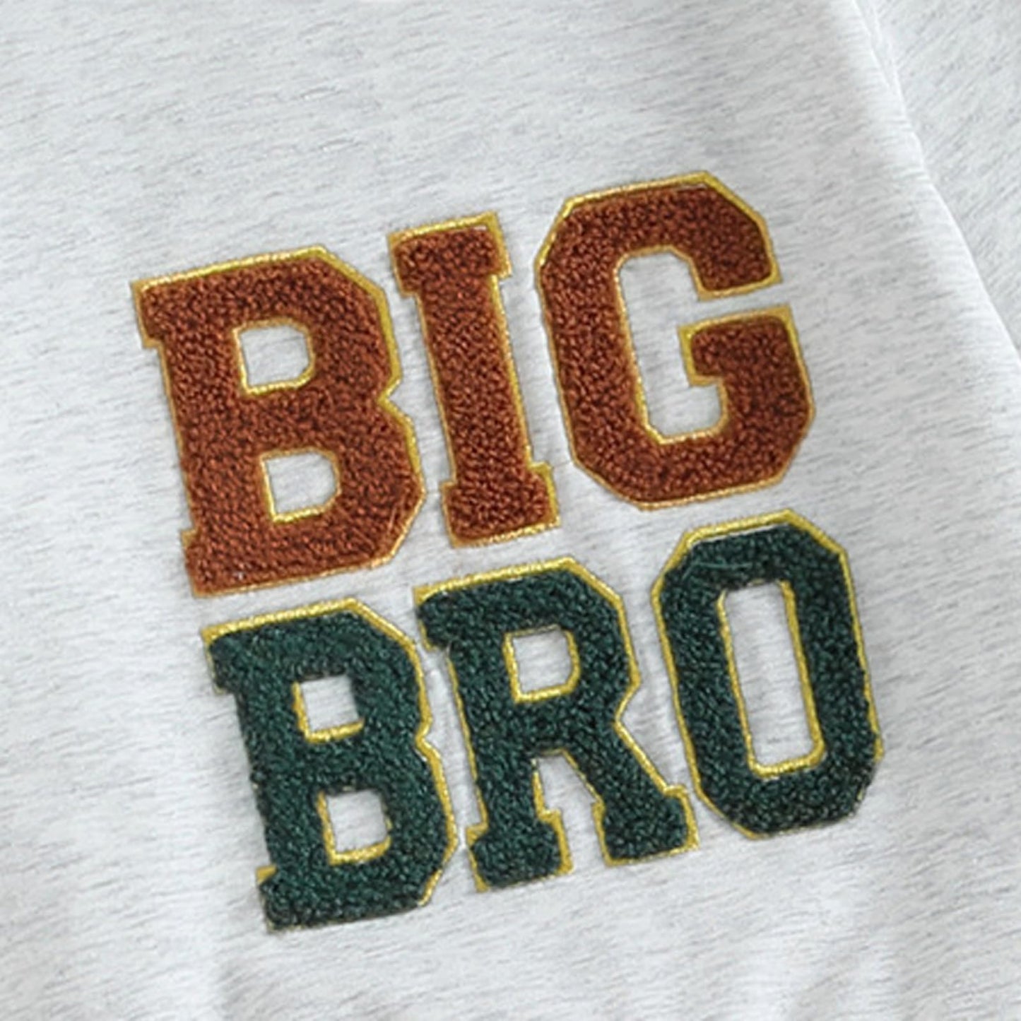Ouliycoqi 3Pcs Toddler Big Brother Lilttle Bro Baby Long Sleeve Contrast Color Pants Sweatshirt Socks Fall Winter Sets