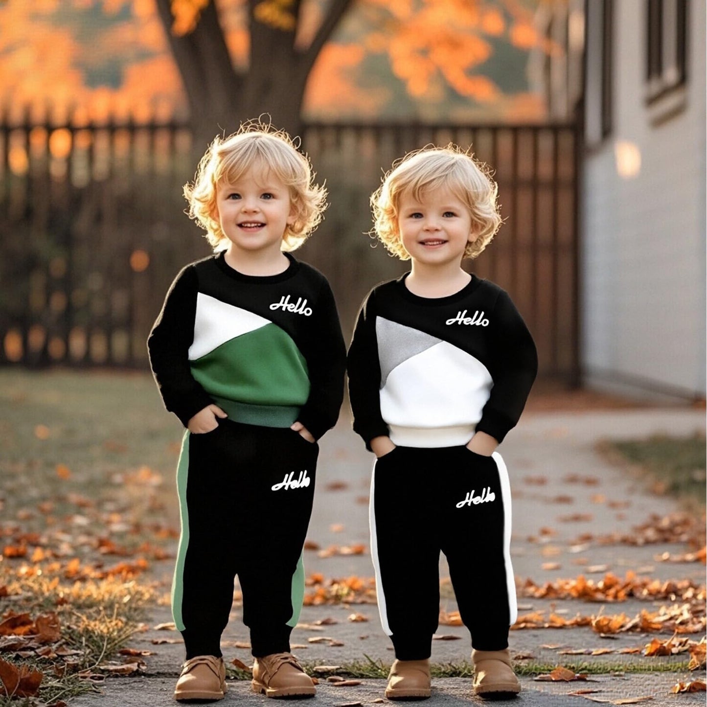 Ouliycoqi 3Pcs Toddler Big Brother Lilttle Bro Baby Long Sleeve Contrast Color Pants Sweatshirt Socks Fall Winter Sets