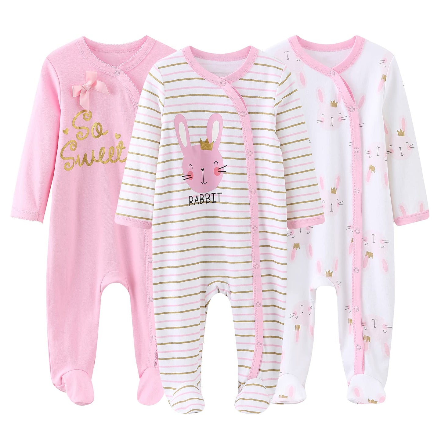 Ruliby New Born Clothes Cotton Baby Bodysuit Soft Romper and Accessories Layette Set 0-6 Months, 23-pack