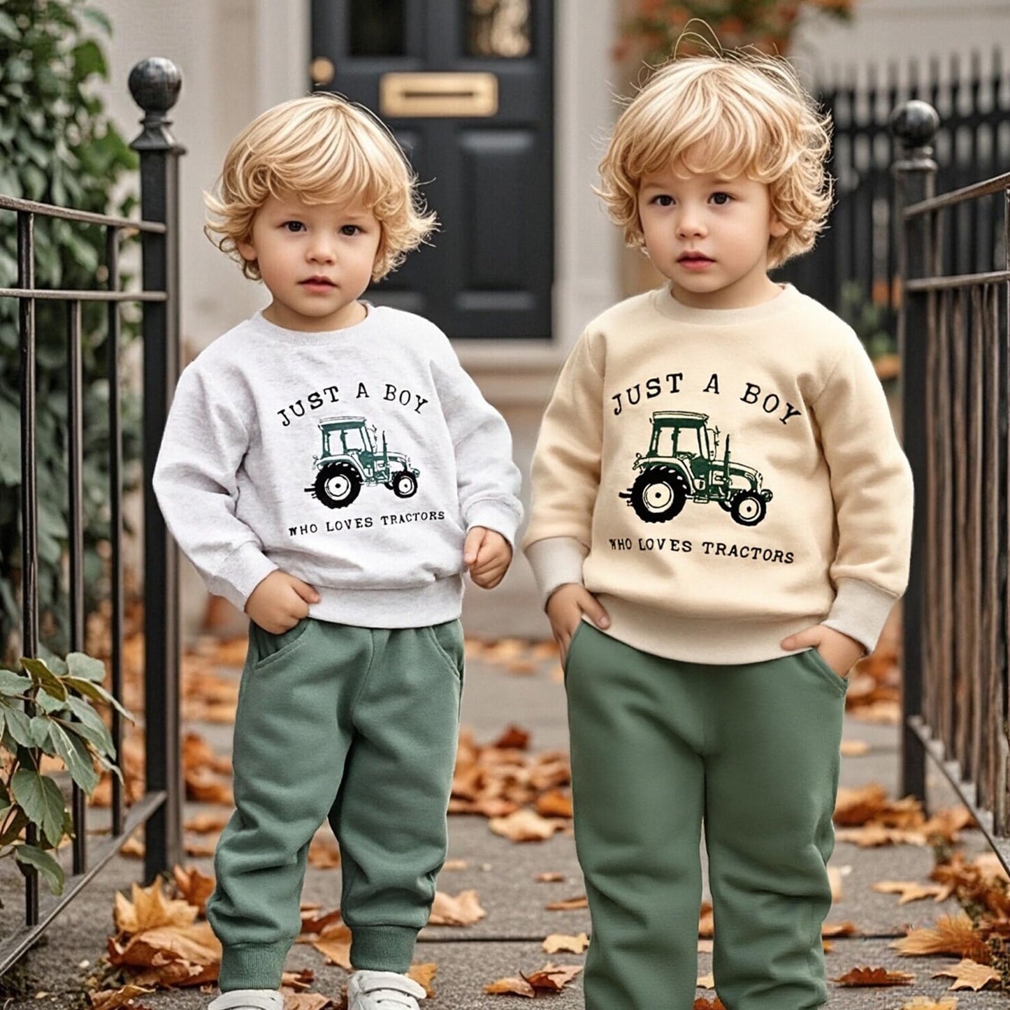 Ouliycoqi 3Pcs Toddler Big Brother Lilttle Bro Baby Long Sleeve Contrast Color Pants Sweatshirt Socks Fall Winter Sets