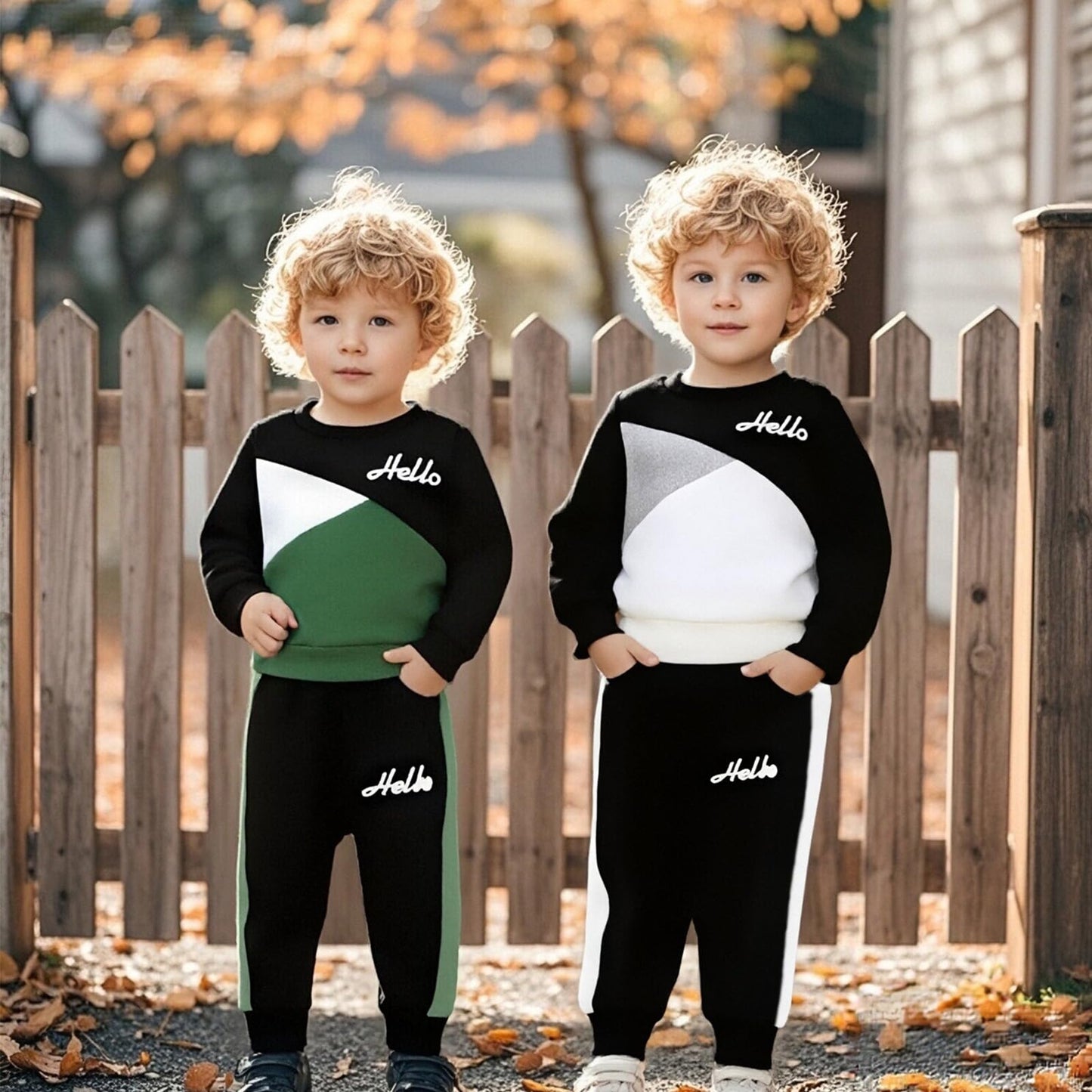 Ouliycoqi 3Pcs Toddler Big Brother Lilttle Bro Baby Long Sleeve Contrast Color Pants Sweatshirt Socks Fall Winter Sets