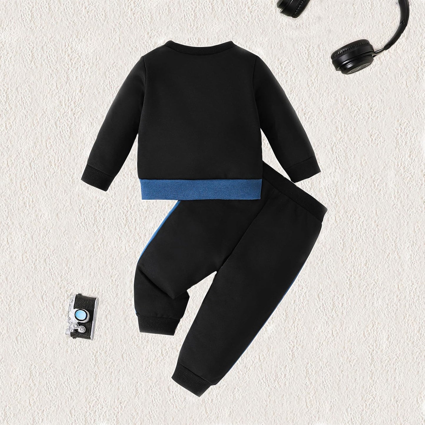 Ouliycoqi 3Pcs Toddler Big Brother Lilttle Bro Baby Long Sleeve Contrast Color Pants Sweatshirt Socks Fall Winter Sets
