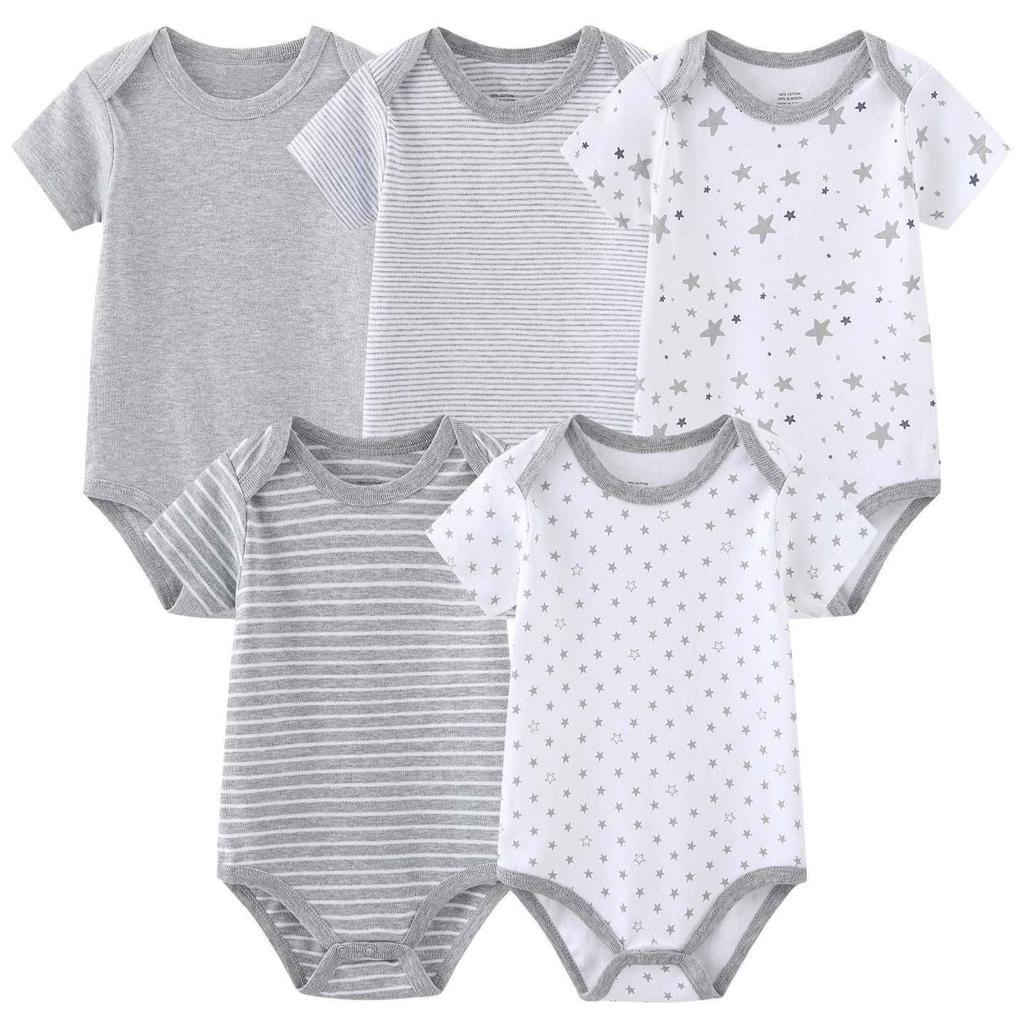 Ruliby New Born Clothes Cotton Baby Bodysuit Soft Romper and Accessories Layette Set 0-6 Months, 23-pack