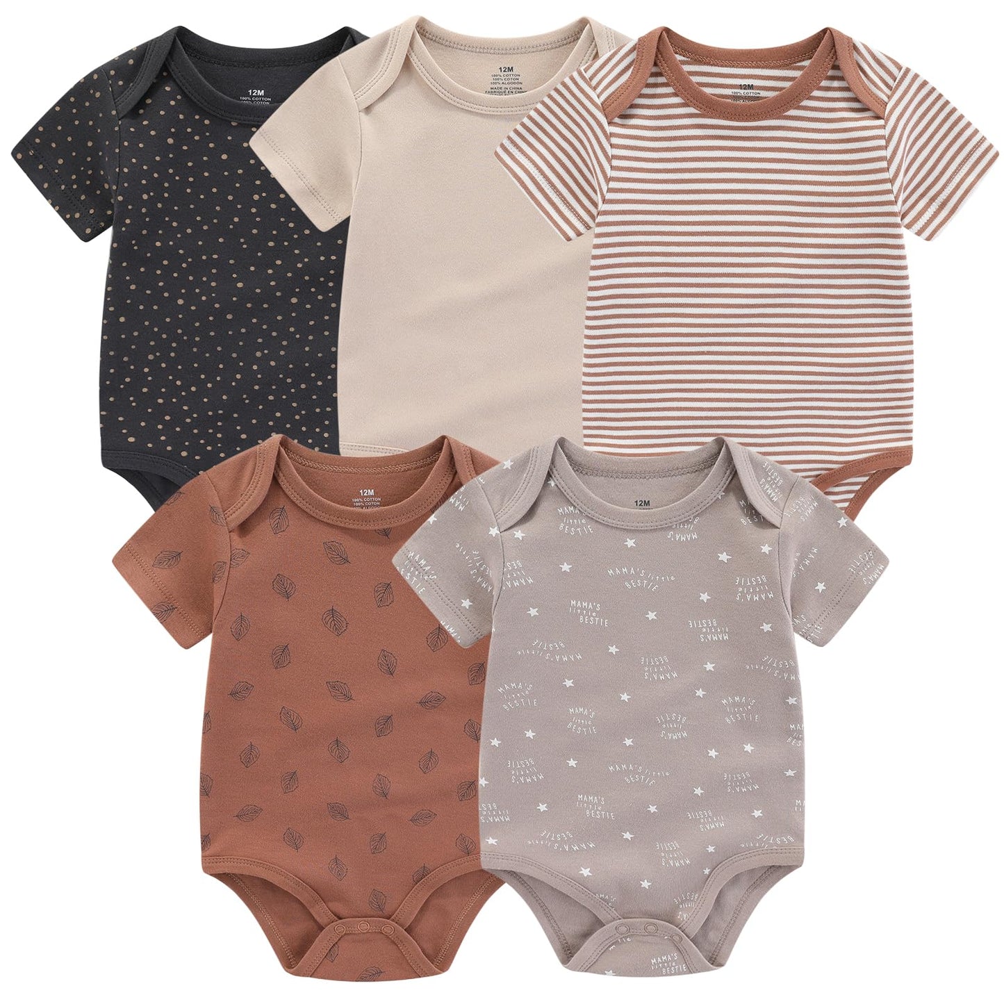 Ruliby New Born Clothes Cotton Baby Bodysuit Soft Romper and Accessories Layette Set 0-6 Months, 23-pack
