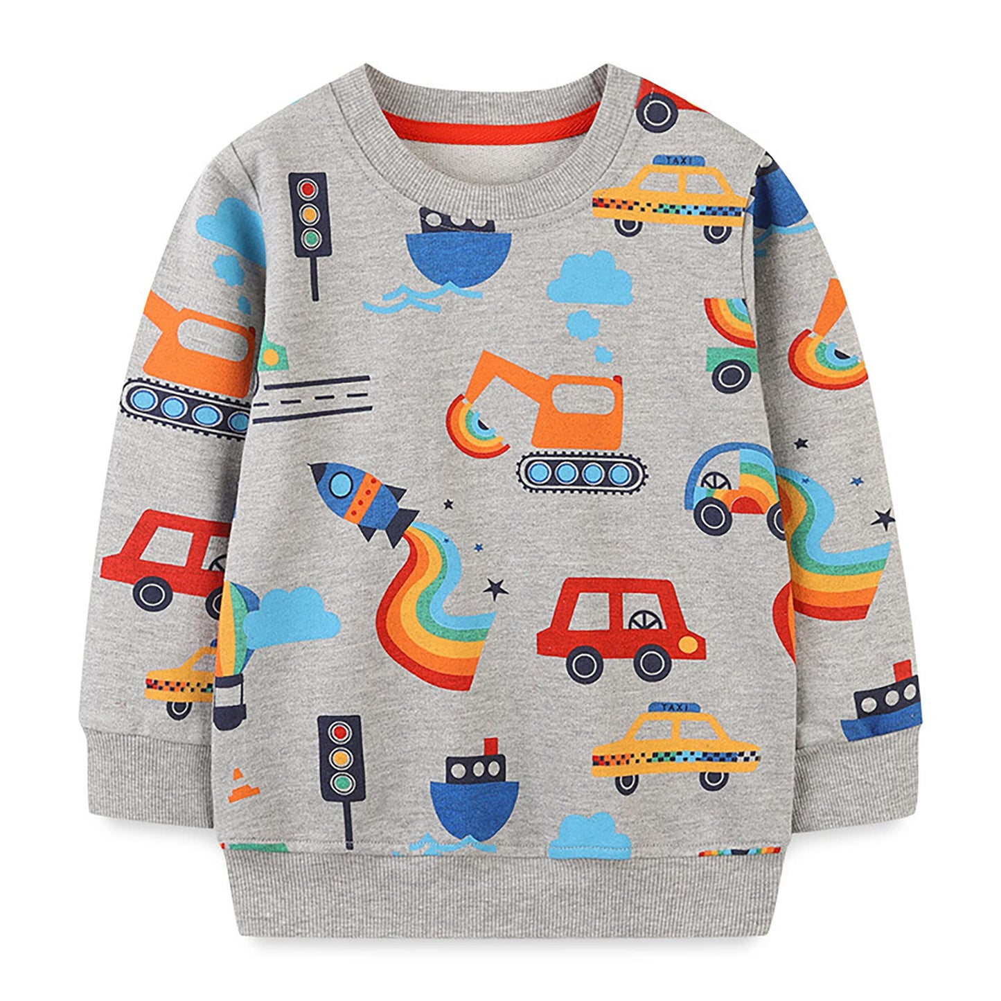 Winzik Toddler Christmas Sweatshirt Baby Boys Girls Halloween Crewneck Pullover Long Sleeve Valentine’s Day Sweatshirts
