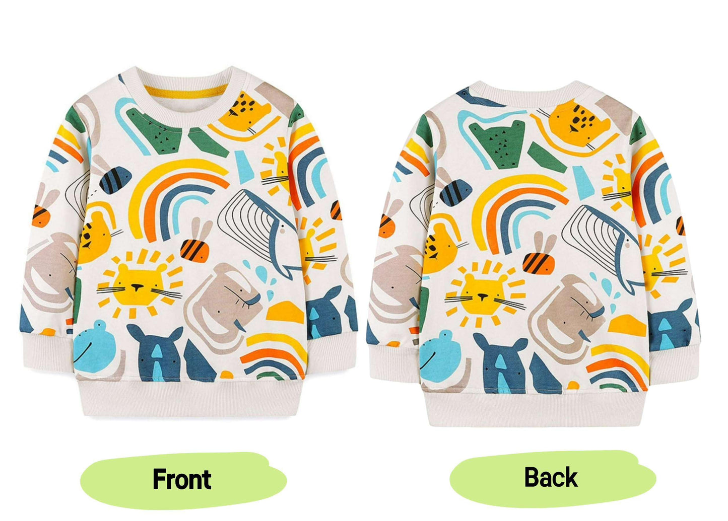 Winzik Toddler Christmas Sweatshirt Baby Boys Girls Halloween Crewneck Pullover Long Sleeve Valentine’s Day Sweatshirts
