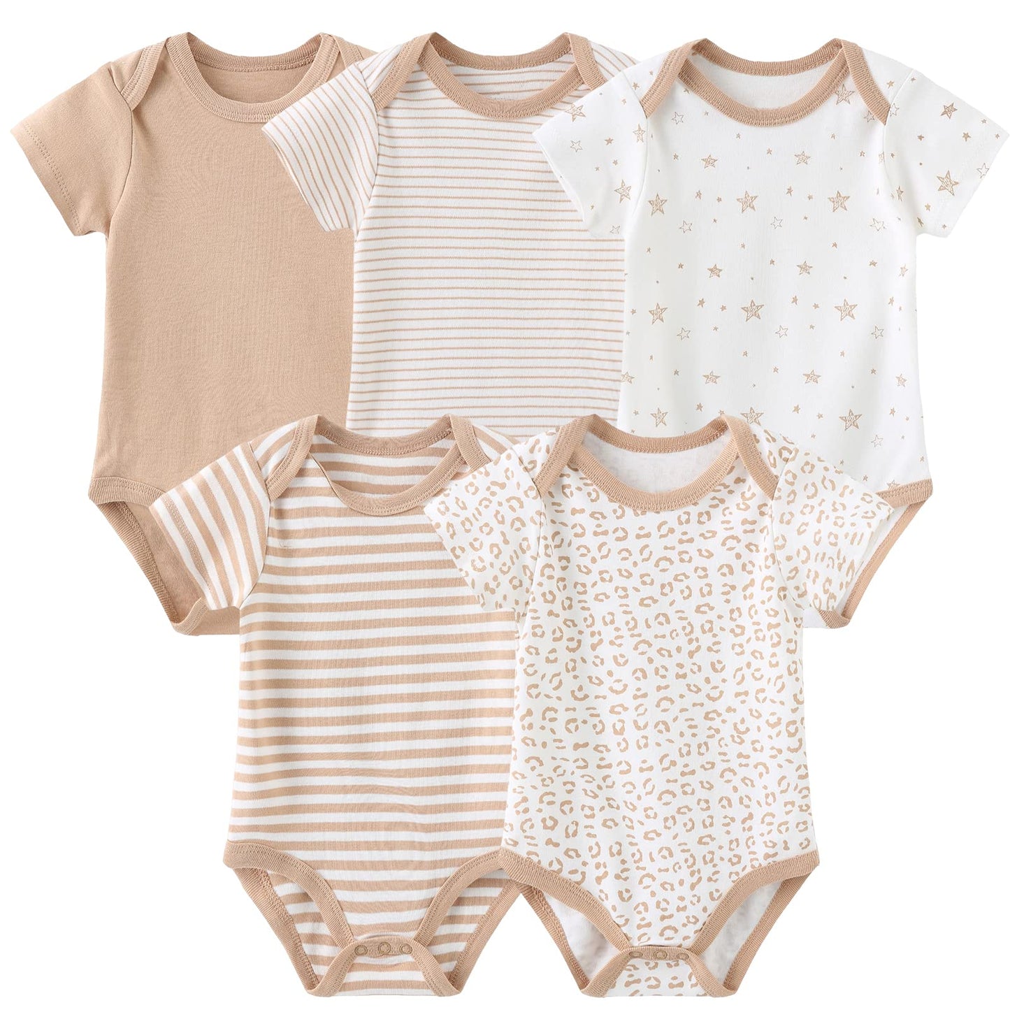 Ruliby New Born Clothes Cotton Baby Bodysuit Soft Romper and Accessories Layette Set 0-6 Months, 23-pack