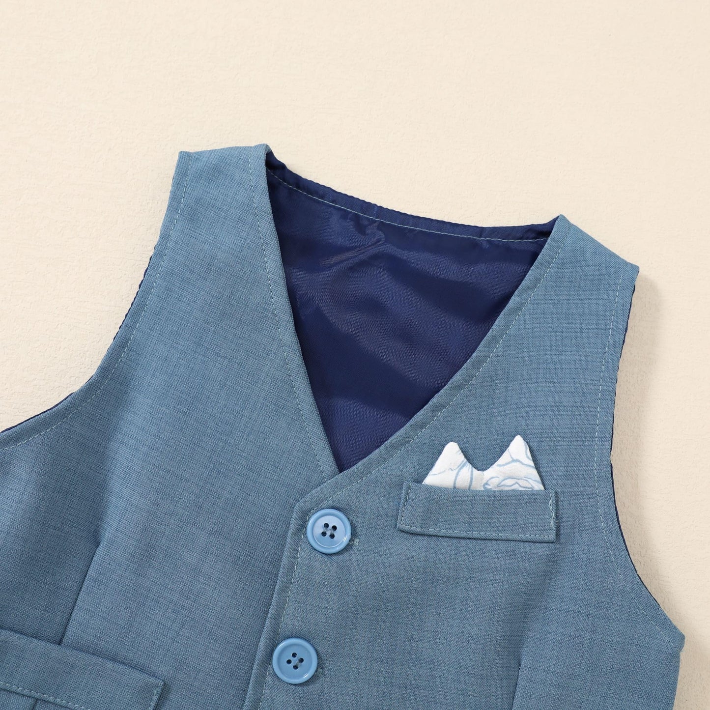 YALLET Baby Boy Clothes Suit 0-18 Months Infant Boy Gentleman Outfits, Dress Shirt+Bowtie+Vest+Pants Set Wedding Party Suits