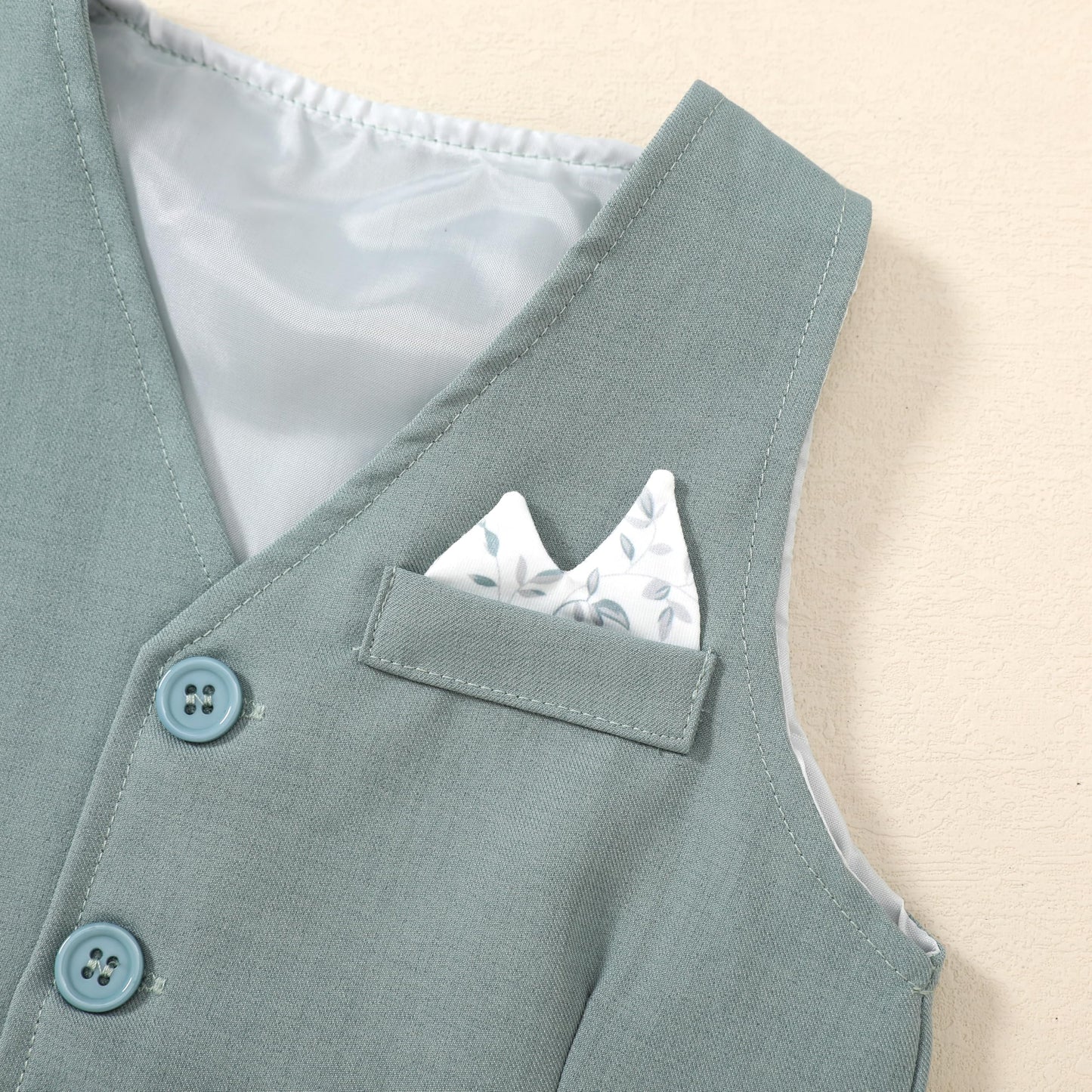 YALLET Baby Boy Clothes Suit 0-18 Months Infant Boy Gentleman Outfits, Dress Shirt+Bowtie+Vest+Pants Set Wedding Party Suits