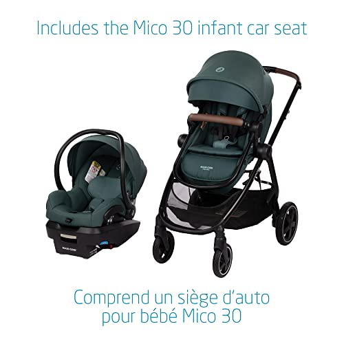 Maxi-Cosi Zelia Max 5-in-1 Modular Travel System, Carraige mode, Reversible toddler seat, Use from birth, Mico infant car seat (included), Polished Pebble