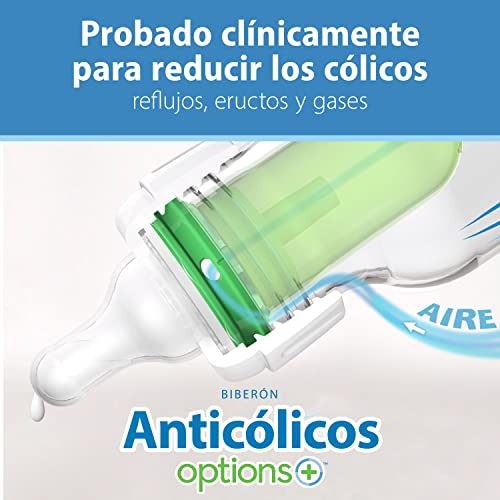 Dr. Brown’s Natural Flow® Anti-Colic Options+™ Narrow Glass Baby Bottles, 2-Pack, 8 oz/250 mL ( Packaging May Vary )