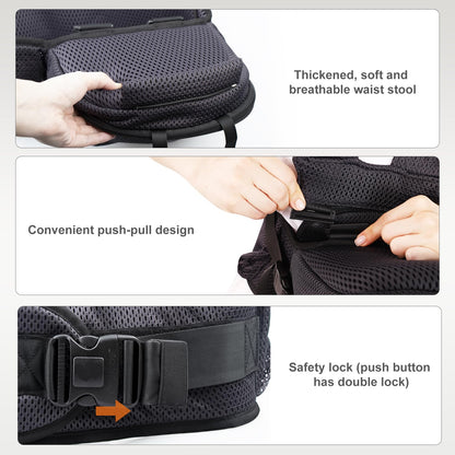 Baby Carrier with Hip Seat, Detachable 2-in-1 Baby Waist Stool Carrier with Adjustable Shoulder Straps and Storage Bag, Suitable for Babies, Newborns and Toddlers