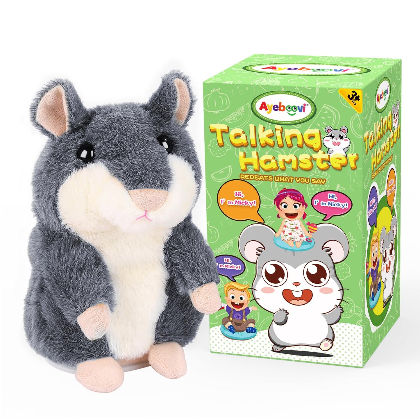 Ayeboovi Dancing Talking Cactus Baby Toy, Mimicking Recording Toy Repeats What You Say, Singing 120 Songs Toddler Toys Gifts for Valentine's Day Easter for Kids Autism Toys for 3 4 5 6+ Year Olds